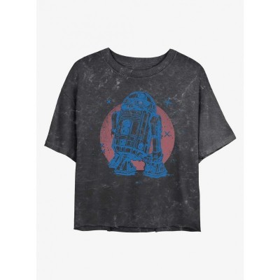 Star Wars Mineral Wash R2-D2 Crop Tee for Girls - Multiple Colors