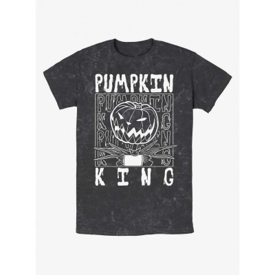 Disney Jack Skellington Pumpkin King Mineral Wash T-Shirt - Multi Men's Sizes