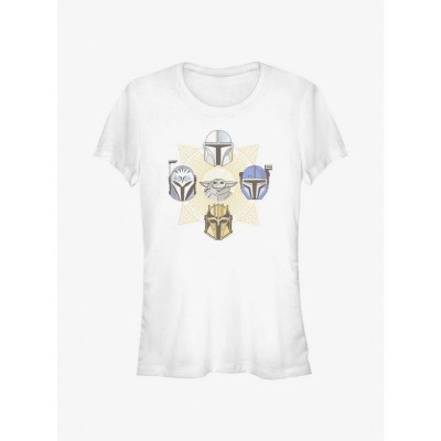 Star Wars Grogu and Bounty Hunters Lightweight T-Shirt for Girls - White