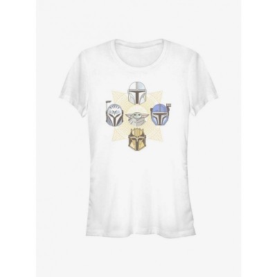 Star Wars Grogu and Bounty Hunters Lightweight T-Shirt for Girls - White
