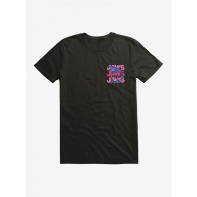 Jaws Pink Lightweight Cotton T-Shirt for Men