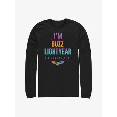Disney Pixar Lightyear Buzz Long-Sleeve T-Shirt - Men's Black Cotton