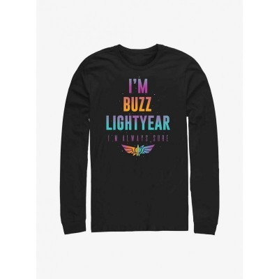 Disney Pixar Lightyear Buzz Long-Sleeve T-Shirt - Men's Black Cotton