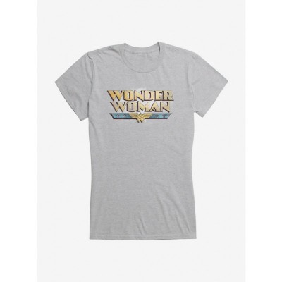 DC Comics Wonder Woman Bold Logo Lightweight Cotton Girls T-Shirt