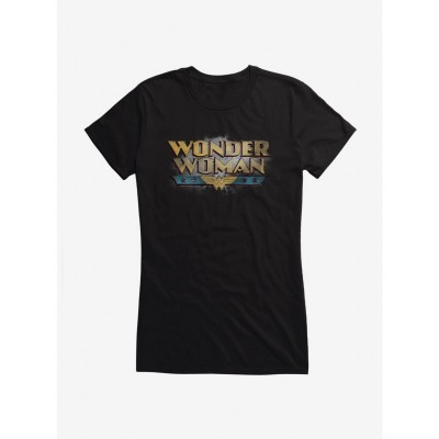 DC Comics Wonder Woman Bold Logo Lightweight Cotton Girls T-Shirt