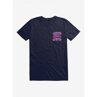 Jaws Pink Lightweight Cotton T-Shirt for Men