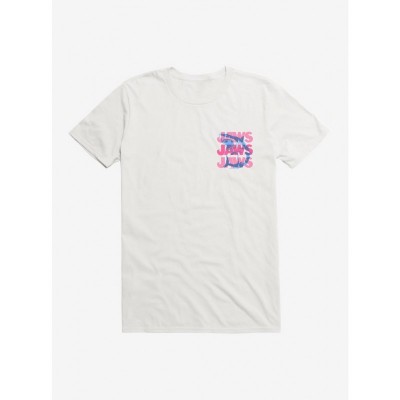 Jaws Pink Lightweight Cotton T-Shirt for Men