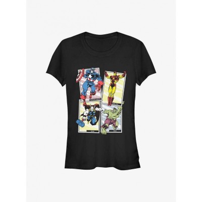 Marvel Girls Avengers Action T-Shirt in Black