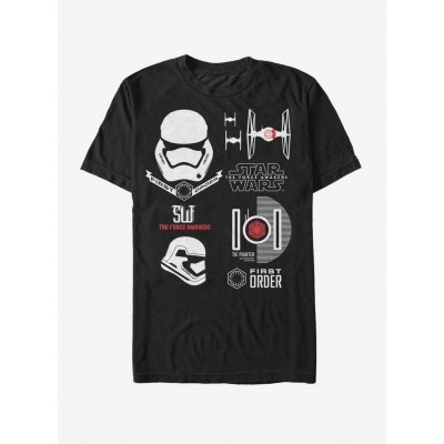 First Order Logo Cotton T-Shirt - Unisex Black