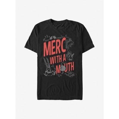 Marvel Deadpool Sketchy Merc T-Shirt - Men's Unisex Black