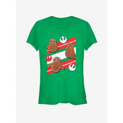 Star Wars Porgs Girls T-Shirt in Green Cotton
