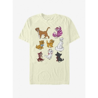 Disney Cats Grid T-Shirt for Men - Lightweight and Comfortable