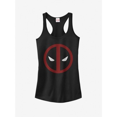 Marvel Girls Classic Deadpool Mask Tank Top - Black