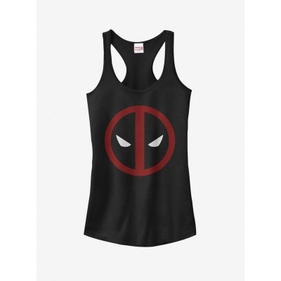Marvel Girls Classic Deadpool Mask Tank Top - Black