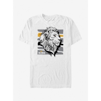 Disney 2019 The Lion King Men's King Cotton T-Shirt - White