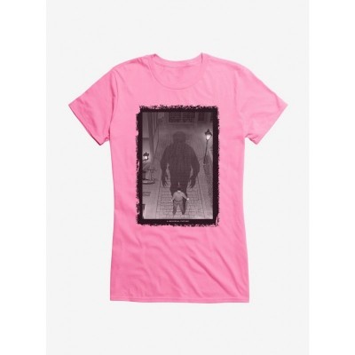 Wolf Man Inner Strength Black & White Graphic T-Shirt for Girls