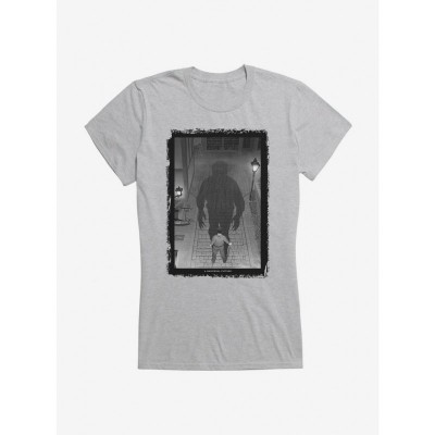 Wolf Man Inner Strength Black & White Graphic T-Shirt for Girls