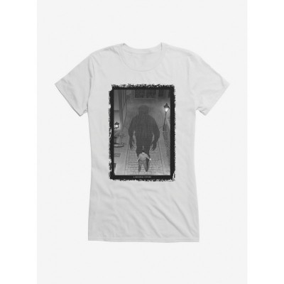Wolf Man Inner Strength Black & White Graphic T-Shirt for Girls