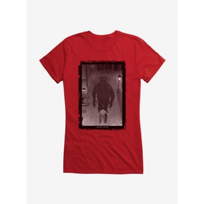 Wolf Man Inner Strength Black & White Graphic T-Shirt for Girls
