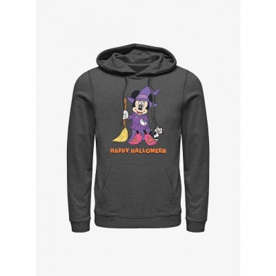 Disney Minnie Mouse Halloween Witch Grey Hoodie for Men