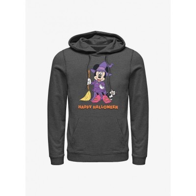 Disney Minnie Mouse Halloween Witch Grey Hoodie for Men