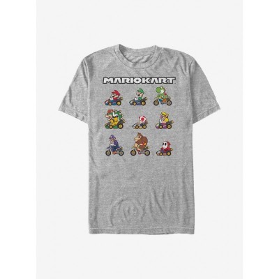 Nintendo Grey Mario Team Line-Up T-Shirt for Men
