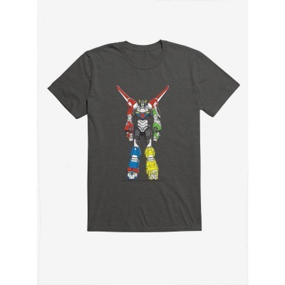 Voltron Styled T-Shirt - Lightweight Charcoal Grey for Men