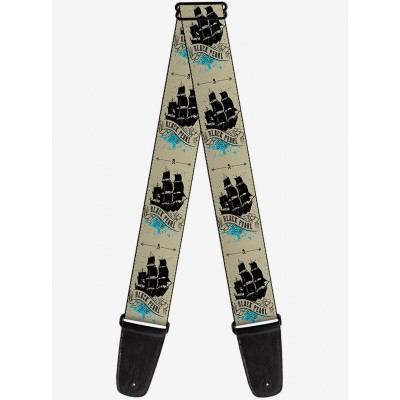 Disney Pirates of the Caribbean Black Pearl Ship Tattoo Adjustable Guitar Strap