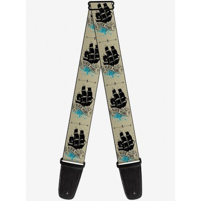 Disney Pirates of the Caribbean Black Pearl Ship Tattoo Adjustable Guitar Strap