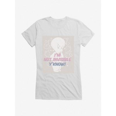 Casper Friendly Ghost Invisible Design Junior T-Shirt