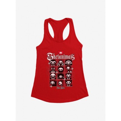 Skelanimals Girls Lightweight Cotton and Polyester Tank Top