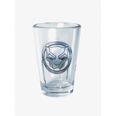 Marvel Black Panther Clear Mini Emblem Glass - Durable Tritan