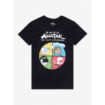 Avatar: Team Avatar Chibi Friends Boyfriend Fit Tee for Girls