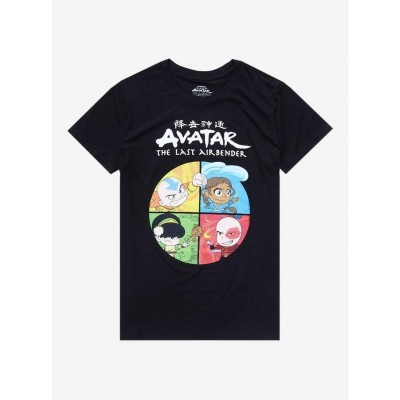 Avatar: Team Avatar Chibi Friends Boyfriend Fit Tee for Girls