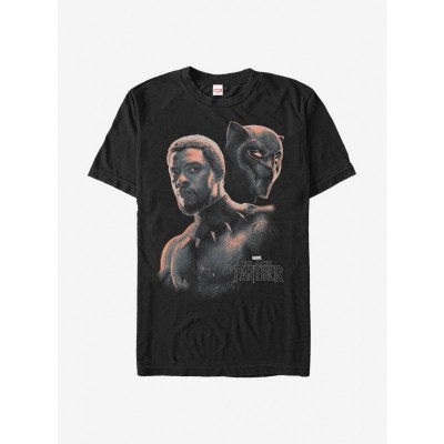 Marvel T'Challa Unmasked Black Panther Lightweight T-Shirt - Men’s Black