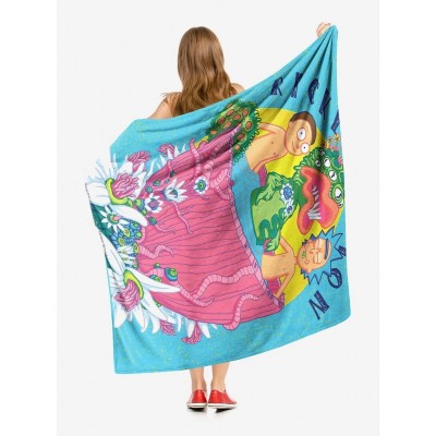 Rick & Morty Ricklaxation Soft Throw Blanket