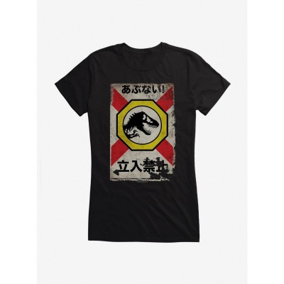 Jurassic World Dominion Dinosaur Sign Junior Girls T-Shirt