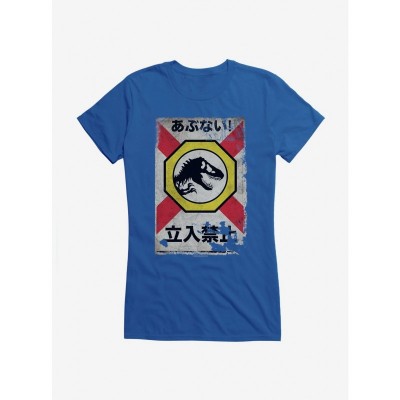 Jurassic World Dominion Dinosaur Sign Junior Girls T-Shirt