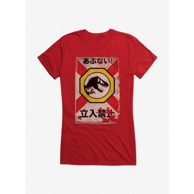 Jurassic World Dominion Dinosaur Sign Junior Girls T-Shirt