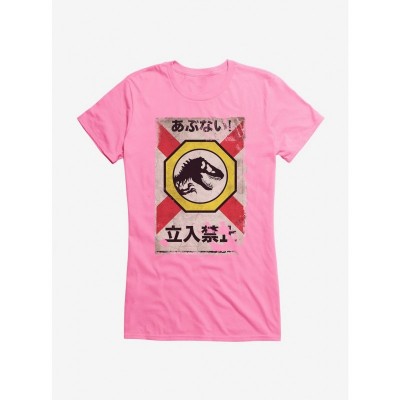 Jurassic World Dominion Dinosaur Sign Junior Girls T-Shirt