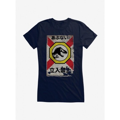 Jurassic World Dominion Dinosaur Sign Junior Girls T-Shirt