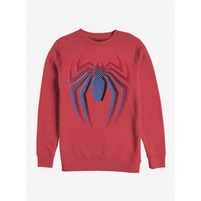 Marvel's Red Layered Spider-Man Logo Sweatshirt for Men