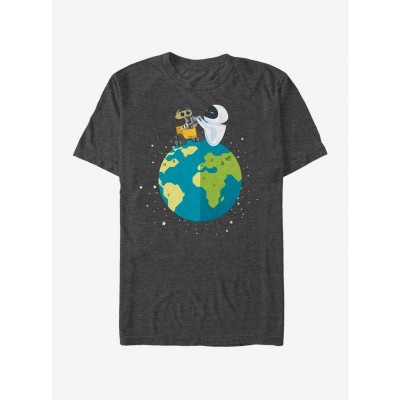 Disney Pixar Wall-E Peace Design T-Shirt - Men's Grey