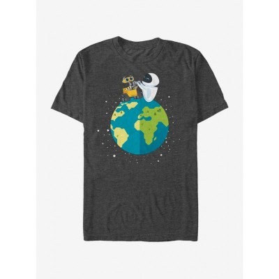 Disney Pixar Wall-E Peace Design T-Shirt - Men's Grey