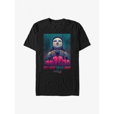 Squid Game Red Light Eyeball Tee - Men's Black