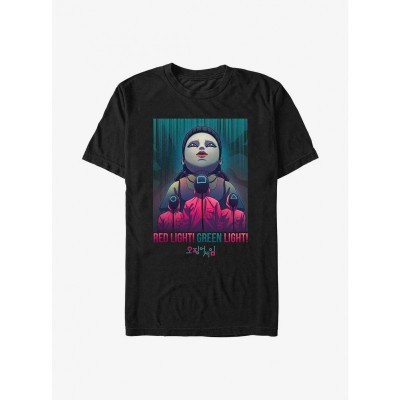Squid Game Red Light Eyeball Tee - Men's Black