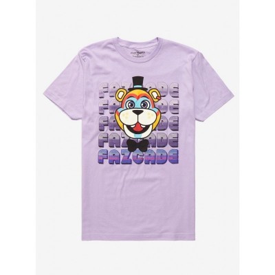 Five Nights at Freddy's Unisex Fazcade Tee - Purple Glamrock Freddy Design