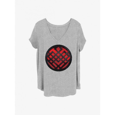 Marvel Shang-Chi Symbol Girls T-Shirt - Grey Plus Size