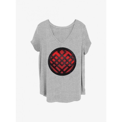Marvel Shang-Chi Symbol Girls T-Shirt - Grey Plus Size