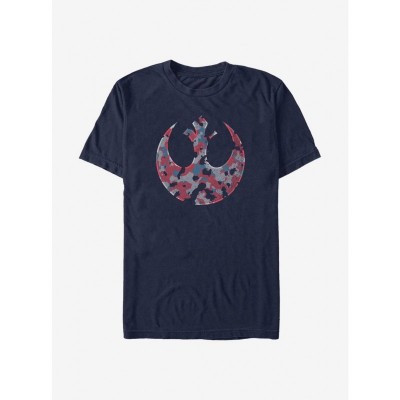 Star Wars Rebel Camo Crest T-Shirt - Blue Men's Fit